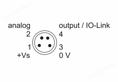 OM30-P0550.HV.YIN 测距传感器的针角定义图