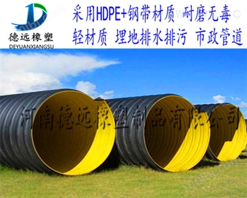邓州DN1500钢带波纹管厂家 钢带增强雨污管